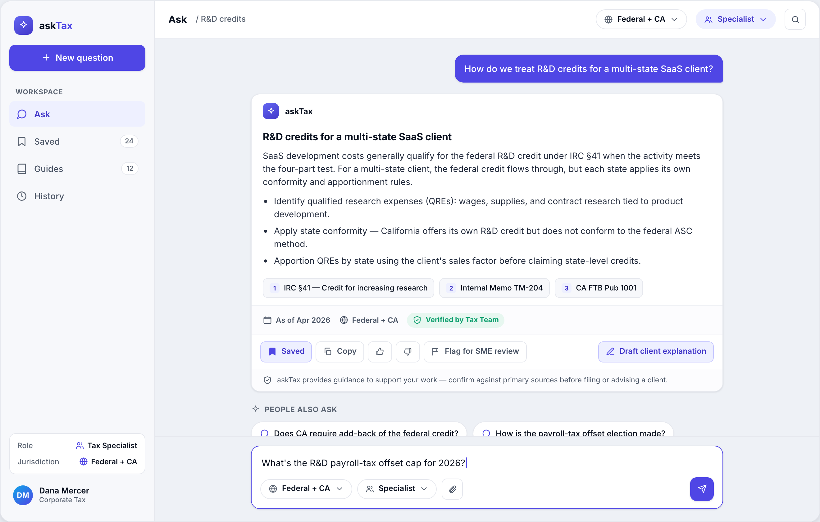 Preview of askTax - AI Tax Specialist